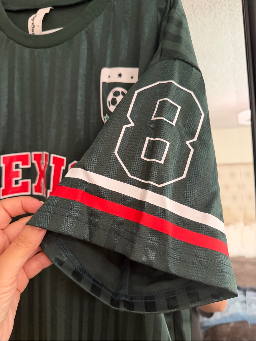 Missguided Dark Green Mexico Graphic Soccer Tee with Red Accent - Picture 8 of 11
